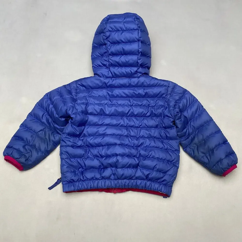 Patagonia Baby Reversible Down Sweater Hoodie Puffer Jacket 2T? Granola